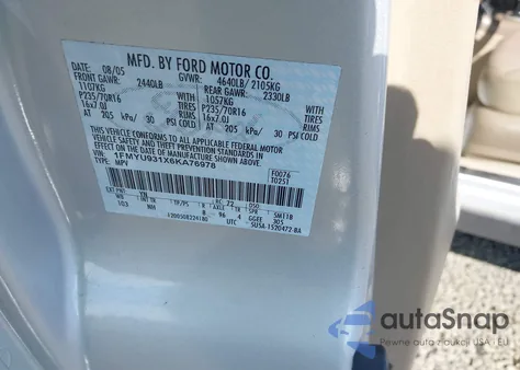 2006 Ford Escape Xlt/Xlt Sport z USA, uszkodzony, nr VIN 1FMYU931X6KA76978